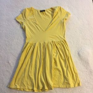 Nasty Gal Yellow V Neck Dress
